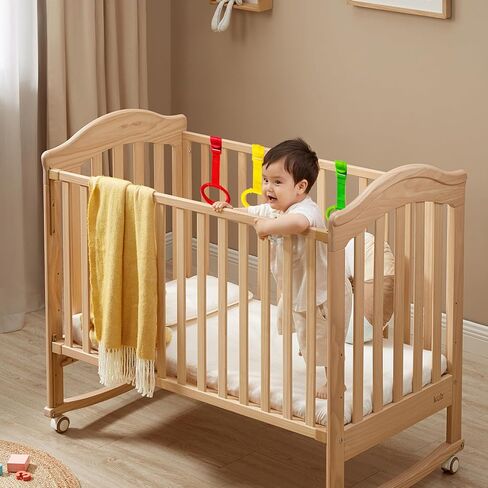 8pcs Baby سحب حلقات ، 4 ألوان Playpen حلقات السحب ، معلقة ملحقات سرير مساعدة للمشي البلاستي in Kuwait