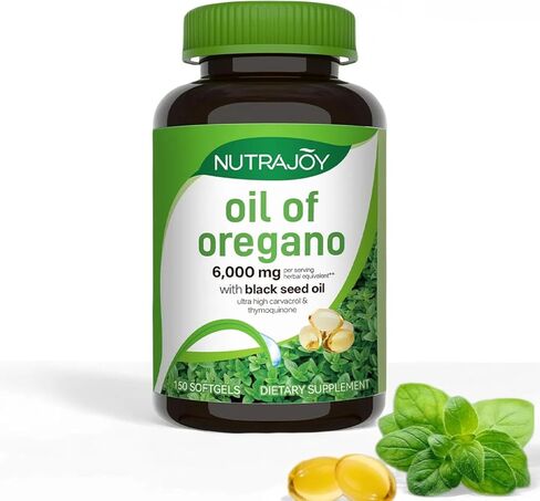 Oil of Oregano-Oil of Oregano with Black Seed Oil-Natural Antioxidants & Immune Support& Non-GMO&Gluten Free Support Normal Energy Levels 6000mg-150 softgels in Saudi Arabia