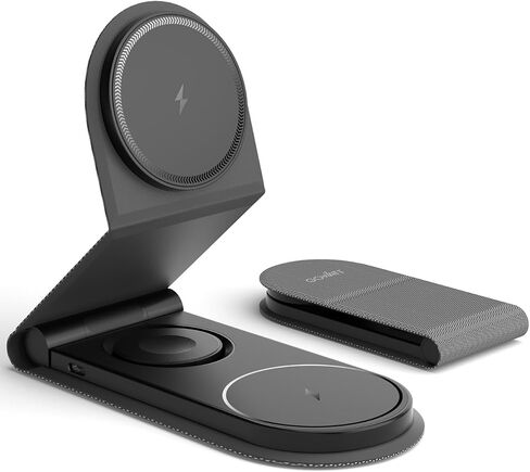 3 in 1 Charging Station 15W Aluminium Charging Station for Multiple Devices Magnetic Wireless Charging Station Magsafe Compatible with iPhone 15 14 13 12 Series Airpods/Watch in Saudi Arabia