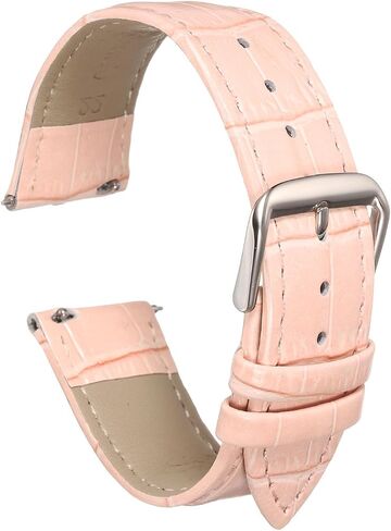 uxcell Quick Release Genuine Leather Watch Band Embossed Pattern Leather Watch Strap Replacement for Men Women in Saudi Arabia