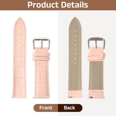 uxcell Quick Release Genuine Leather Watch Band Embossed Pattern Leather Watch Strap Replacement for Men Women in Saudi Arabia