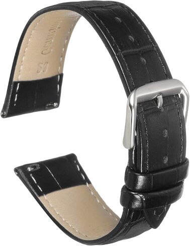 uxcell Quick Release Genuine Leather Watch Band Embossed Pattern Leather Watch Strap Replacement for Men Women in Saudi Arabia