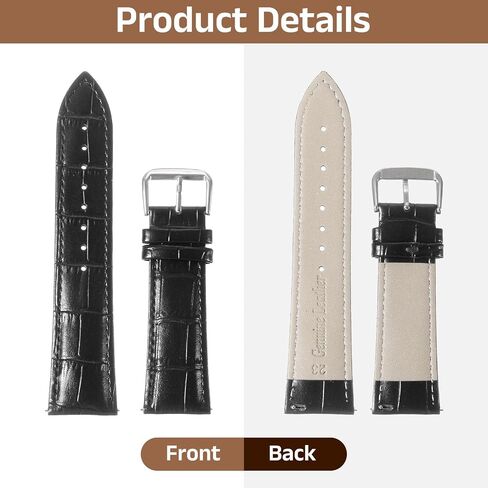 uxcell Quick Release Genuine Leather Watch Band Embossed Pattern Leather Watch Strap Replacement for Men Women in Saudi Arabia