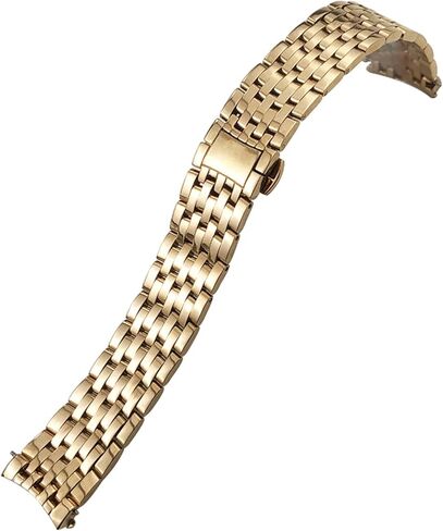 20mm 16mm 19mm Stainless Steel Watchband Replacement for Omega De Ville Prestige Orbis Edition Watch Strap Metal Glossy Bracelet (Color : Golden, Size : 20mm) in Saudi Arabia