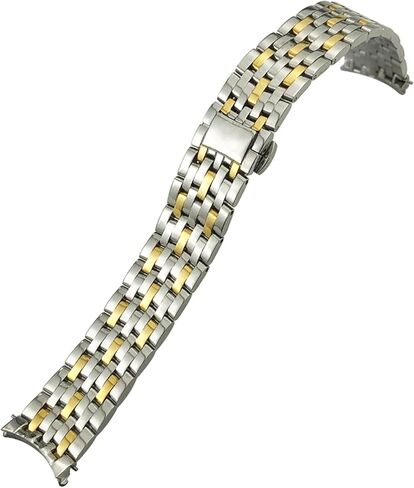 20mm 16mm 19mm Stainless Steel Watchband Replacement for Omega De Ville Prestige Orbis Edition Watch Strap Metal Glossy Bracelet (Color : Golden, Size : 20mm) in Saudi Arabia