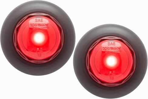 Optronics 2 Pack 3/4" Red LED Non Directional Marker Clearance Light MCL10RKB And A11GB Grommet in Saudi Arabia