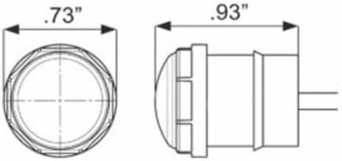 Optronics 2 Pack 3/4" Red LED Non Directional Marker Clearance Light MCL10RKB And A11GB Grommet in Saudi Arabia