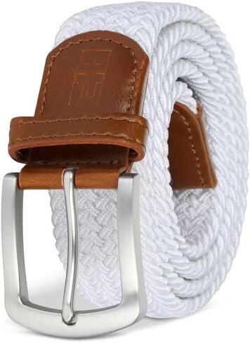 Perfect Fit Men's Woven Stretch Golf Belt with No-Hole Design | Metal-Reinforced Design, Resisting Breakage and Rust in Saudi Arabia