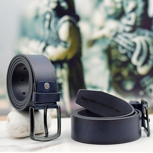 Personalized Leather Belt for Men – Custom Engraved Gift – Premium Genuine Leather Belt for Casual & Dress Wear in Kuwait