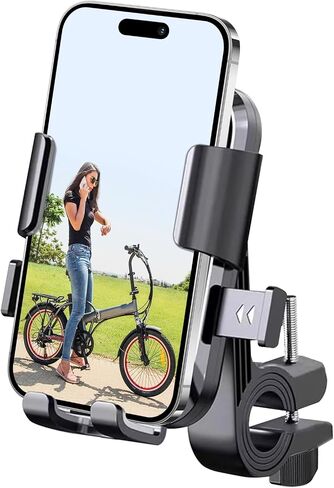 حامل جبل الهاتف للدراجة للدراجة البخارية الكهربائية ، دراجة نارية و Ebike-حامل الهاتف الخليوي العالمي للمقابض ، وتصميم مضاد للانتعاش ، وتثبيت سهل ، وتوافق مع iPhone & Android in Saudi Arabia