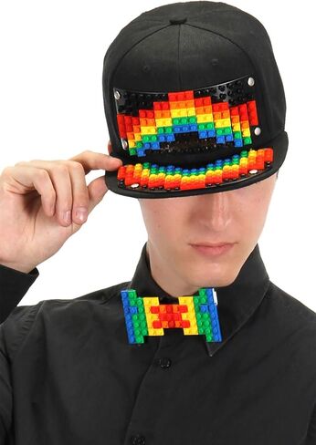 Elope Building Block Snapback Hat Flat Bill Black Cap - لوحات قابلة للتخصيص لعرض قياسي القطع المفضلة لديك in Saudi Arabia