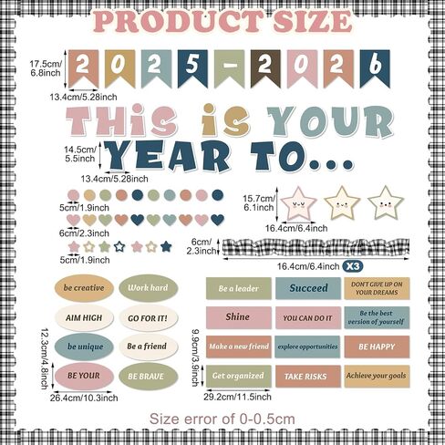 81 Pcs Welcome Back to School Bulletin Board This is Your Year to Bulletin Board Inspirational Cutouts with White Black Burlap Border for 2025 School Classroom Bulletin Board Wall Door Decor in Saudi Arabia