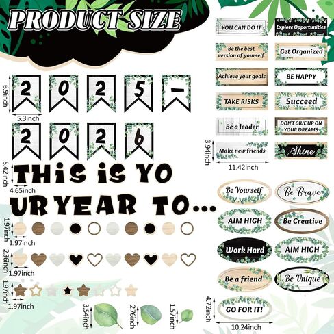 81 Pcs Welcome Back to School Bulletin Board This is Your Year to Bulletin Board Inspirational Cutouts with White Black Burlap Border for 2025 School Classroom Bulletin Board Wall Door Decor in Saudi Arabia