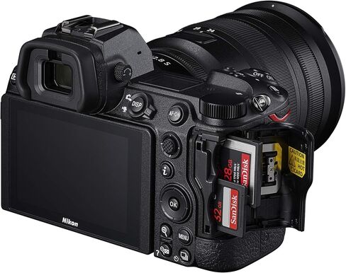 هيكل كاميرا Nikon Z7II بدون مرآة بإطار كامل بصيغة FX وفيديو بدقة 4K UHD 1653 مع حقيبة سفر Deco Gear + بطارية إضافية + مصباح LED للتصوير الفوتوغرافي + مجموعة برامج تحرير الصور والفيديو وملحقاتها in Saudi Arabia