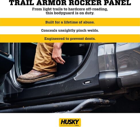 Husky Liners Trail Armor | لوحة الروك | يناسب 2022-2025 تويوتا التندرا ، Crewmax | الأمامي والخلفي ، 4 -PC أسود - 2874141 in Kuwait