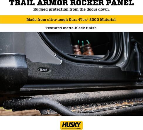 Husky Liners Trail Armor | لوحة الروك | يناسب 2022-2025 تويوتا التندرا ، Crewmax | الأمامي والخلفي ، 4 -PC أسود - 2874141 in Kuwait