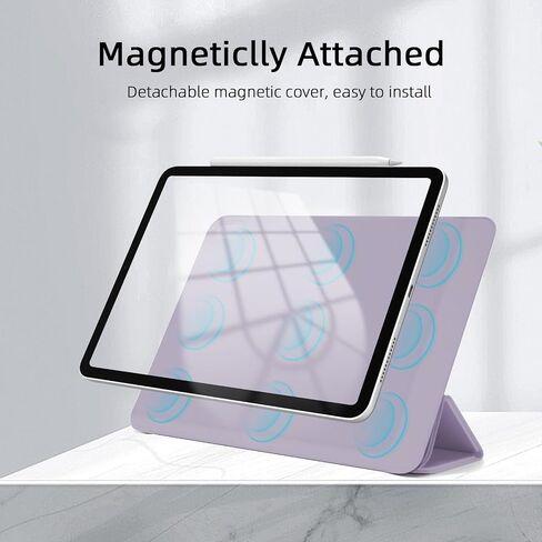 for iPad Air 13 inch M4/M3/M2 Case (2026/2025/2024,Model A3268/A3269/A3271), Auto Sleep/Wake and Magnetic Closure, Slim Trifold Stand Case, PU Leather Cover, Support Apple Pencil Pro, White in Kuwait
