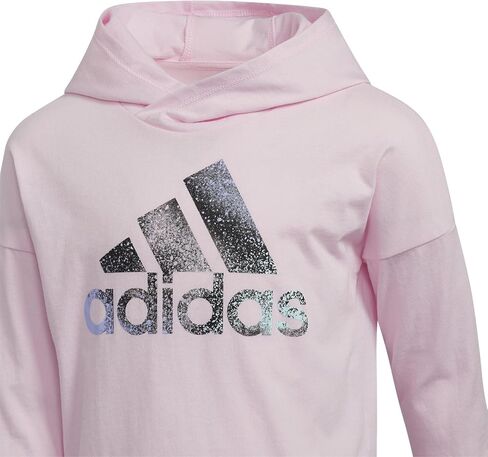adidas Girl's Long Sleeve Graphic Hooded Tee and Printed Tights Set in Saudi Arabia