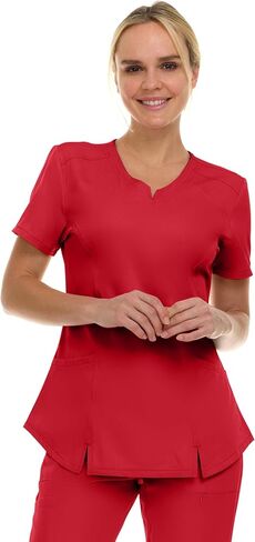 Medichic Scrubs Women's V-Deac Nock Nock Nock Fashion Scrub Top مع اثنين من الجيوب ، نسيج رعاية فلي in Saudi Arabia