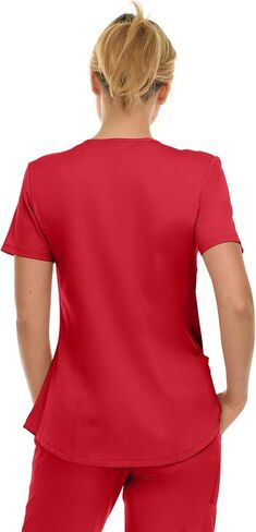 Medichic Scrubs Women's V-Deac Nock Nock Nock Fashion Scrub Top مع اثنين من الجيوب ، نسيج رعاية فلي in Saudi Arabia