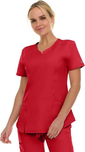 Medichic Scrubs Women's V-Deac Nock Nock Nock Fashion Scrub Top مع اثنين من الجيوب ، نسيج رعاية فلي in Saudi Arabia