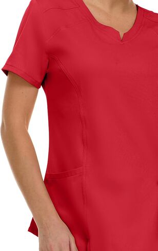 Medichic Scrubs Women's V-Deac Nock Nock Nock Fashion Scrub Top مع اثنين من الجيوب ، نسيج رعاية فلي in Saudi Arabia