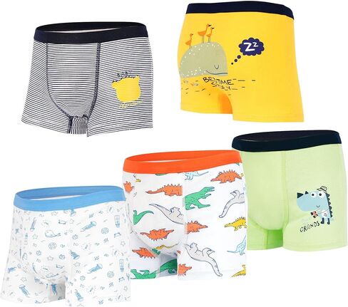 Boys Boxer Briefs Toddler, Underwear Training Pants, Soft Breathable Cotton 5 Pack for Little Boys 2-8 Years in Saudi Arabia