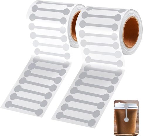 Teling 2 Rolls 1000 Pcs Tamper Proof decals 2.75 x 0.5 Inch Transparent Tamper Evident Labels Blank Tamper Evident Tape Clear Tamper Resistant Stickers for Food Drink Packaging Sealing Delivery Supply in Saudi Arabia