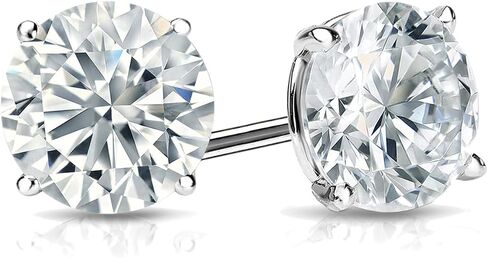 The Diamond Deal IGI Certified .50 to 5.00 Carat Round Brilliant Lab-Grown Diamond 4-Prong Stud Earrings in 14k Yellow, White or Rose Gold With Push Back Closure in Kuwait