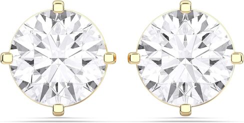 أقراط مسمار من الذهب الأصفر/الأبيض 14 كيلو مع مختبر من 1-2 قيراط ماس ، مختبر معتمد من IGI ، أقراط الماس المزرعة 4 الشق (لون E-F ، VVS-VS) ، أقراط مسمار للنساء ، المجوهرات الراقية in Kuwait