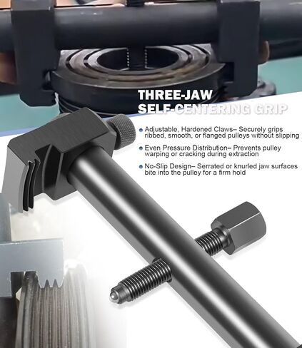 Bonbo Universal Drive Drive Pulley Crankshaved Tool for A/C وحدة المياه مضخات السيارات ، وسحب توقيت قابل للتعديل in Saudi Arabia