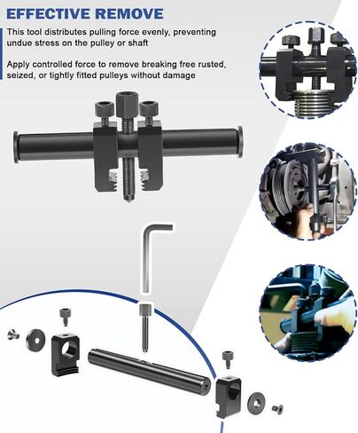 Bonbo Universal Drive Drive Pulley Crankshaved Tool for A/C وحدة المياه مضخات السيارات ، وسحب توقيت قابل للتعديل in Saudi Arabia