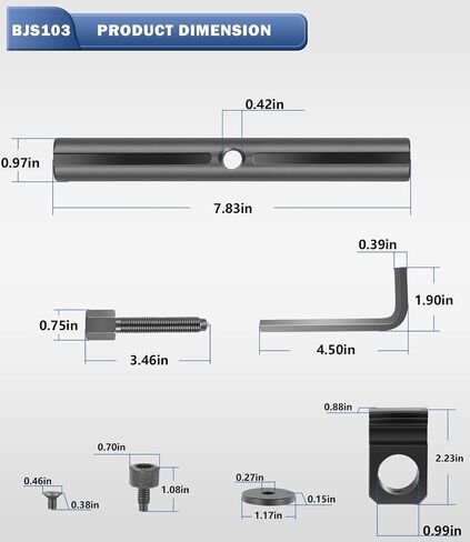 Bonbo Universal Drive Drive Pulley Crankshaved Tool for A/C وحدة المياه مضخات السيارات ، وسحب توقيت قابل للتعديل in Saudi Arabia