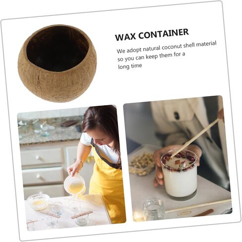 Coconut Shell Candle Bowl Candle Storage Jar Natural Decor for Living Rooms in Kuwait