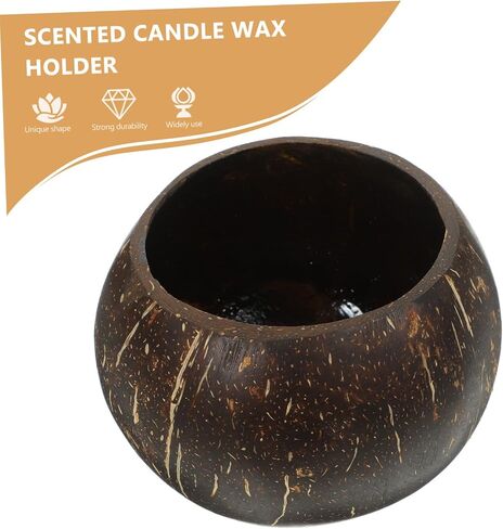 Happyyami Coconut Shell Wax Holder Scented Candle Cups DIY Candle Making Supplies in Saudi Arabia