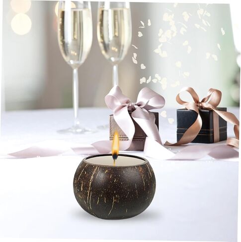 Happyyami Coconut Shell Wax Holder Scented Candle Cups DIY Candle Making Supplies in Saudi Arabia