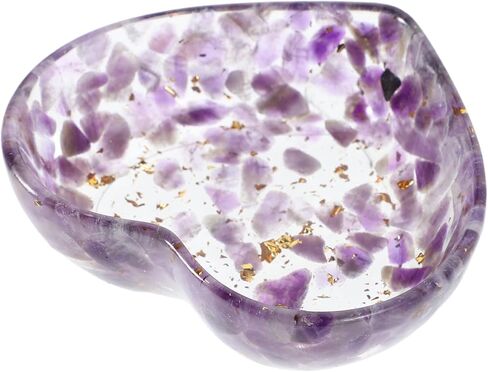 Cabilock Natural Crystal Heart على شكل قلب راتنج راتنج مركبة للديكور المنزلي لغرف المعيشة مكاتب فريدة من نوعها in Kuwait