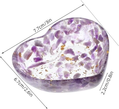 Cabilock Natural Crystal Heart على شكل قلب راتنج راتنج مركبة للديكور المنزلي لغرف المعيشة مكاتب فريدة من نوعها in Kuwait