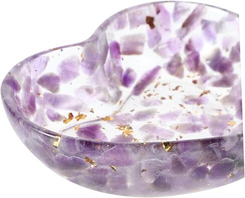 Cabilock Natural Crystal Heart على شكل قلب راتنج راتنج مركبة للديكور المنزلي لغرف المعيشة مكاتب فريدة من نوعها in Kuwait