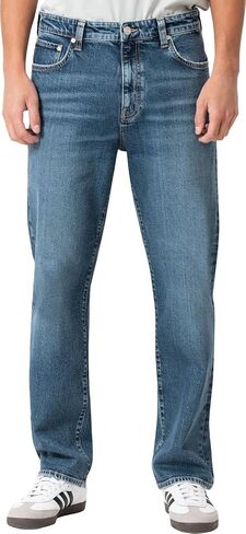 Mavi Men's Marcel Regular Rise Loose Straight Leg Jeans, Bleached Classic Blue in Kuwait