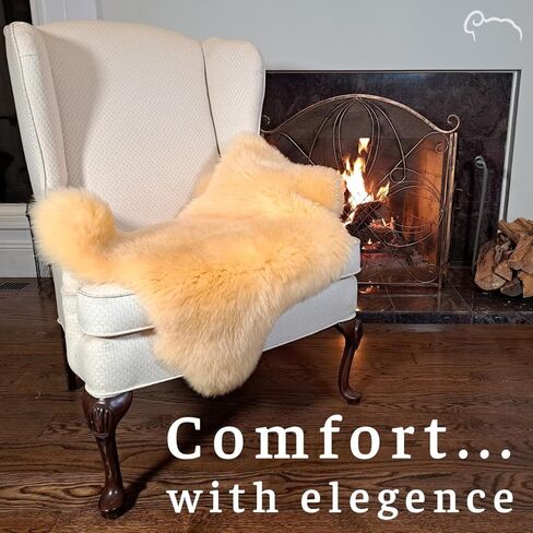 وسادة جلد الغنم الطبية لشرح البشرة والسرير الحساسة | سجادة الحملان | الصوف الطبيعي | فرو حقيقي pelt | دافئ وناعم للغاية | الإجهاد والألم تخفيف | قابلة للغسل | الحجم - منتظم in Kuwait