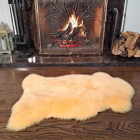 وسادة جلد الغنم الطبية لشرح البشرة والسرير الحساسة | سجادة الحملان | الصوف الطبيعي | فرو حقيقي pelt | دافئ وناعم للغاية | الإجهاد والألم تخفيف | قابلة للغسل | الحجم - منتظم in Kuwait