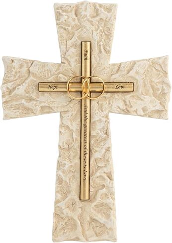 Grace4Joy Wedding Wall Cross ، 10 بوصات زواج صلاة الجدار ديكور هدايا الزفاف الدينية ، يدويًا ، in Kuwait