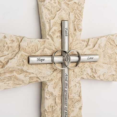 Grace4Joy Wedding Wall Cross ، 10 بوصات زواج صلاة الجدار ديكور هدايا الزفاف الدينية ، يدويًا ، in Kuwait