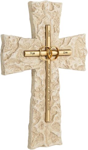 Grace4Joy Wedding Wall Cross ، 10 بوصات زواج صلاة الجدار ديكور هدايا الزفاف الدينية ، يدويًا ، in Kuwait