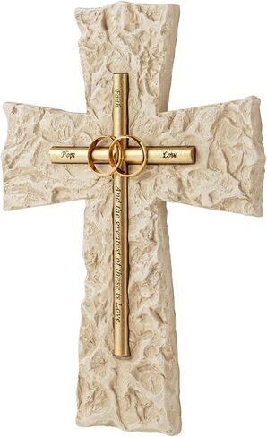 Grace4Joy Wedding Wall Cross ، 10 بوصات زواج صلاة الجدار ديكور هدايا الزفاف الدينية ، يدويًا ، in Kuwait