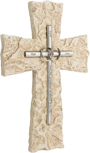 Grace4Joy Wedding Wall Cross ، 10 بوصات زواج صلاة الجدار ديكور هدايا الزفاف الدينية ، يدويًا ، in Kuwait