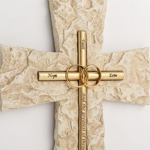 Grace4Joy Wedding Wall Cross ، 10 بوصات زواج صلاة الجدار ديكور هدايا الزفاف الدينية ، يدويًا ، in Kuwait