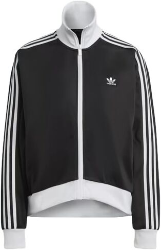 Adidas ORIGINALS WOMEN'S ADICOLOR CLASSICS OVERSIZED TRACK JACKET, BLACK/WHITE, L-XL in Saudi Arabia