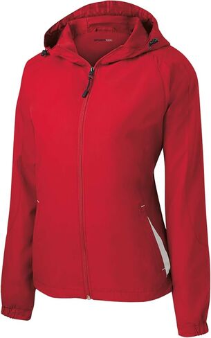 SPORT-TEK Women's Colorblock Hooded Raglan Jacket in Saudi Arabia